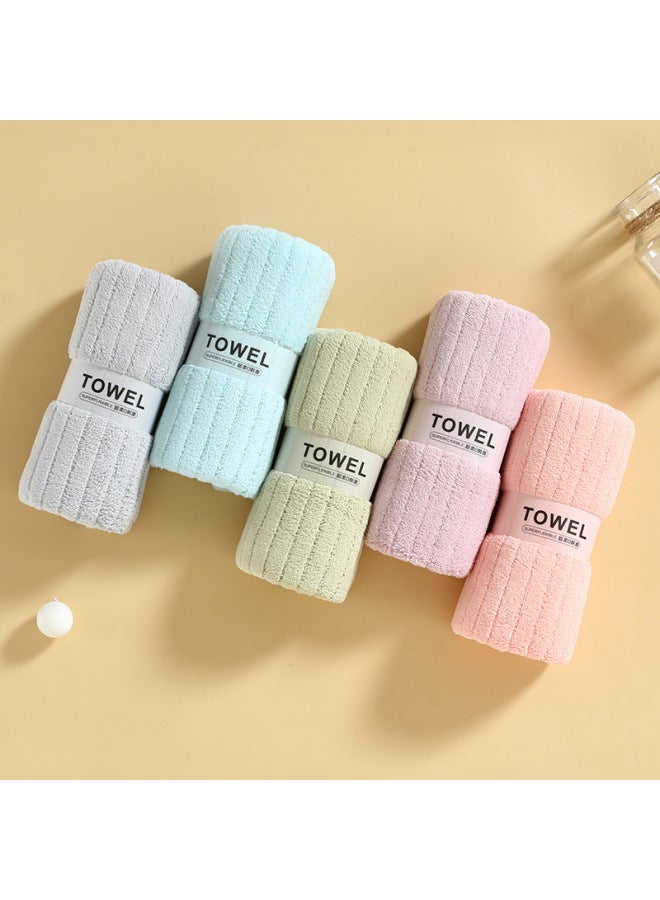 [customized] Coral Velvet Towel For Adult Household Face Washcloth, Soft And Absorbent, Not Easy To Shed Hair, Dry Hair Towel For Couples