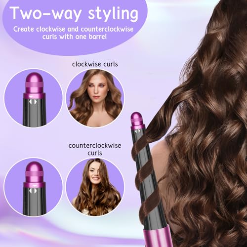 ZEPHBLOW Long Conical Barrel for Dyson Airwrap, 0.78-1.4Inch/ 20-36mm Conical Long Curling Barrels Compatible with Airwrap HS01/05/08, Self-Curling Hair Roller Curlers Attachment, Rose - Image 2