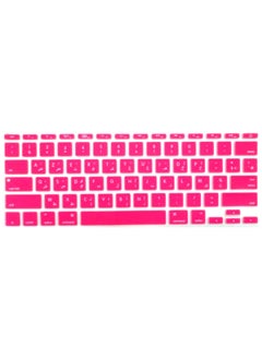 US Layout French(AZERTY)/Arabic Keyboard Cover Compatible with Apple MacBook Air  11 & 11.6" Model: A1465/A1370, Release in 2009-to Early 2015, Pink