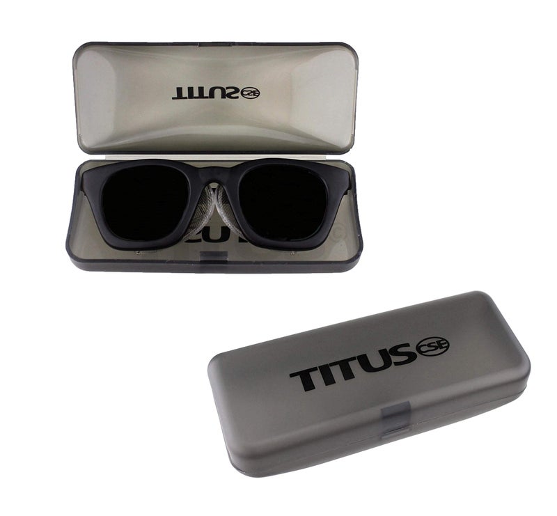Titus Retro Style Safety Glasses with Side Shield (Glasses Only, Black Frame / Yellow Lens) - Image 4