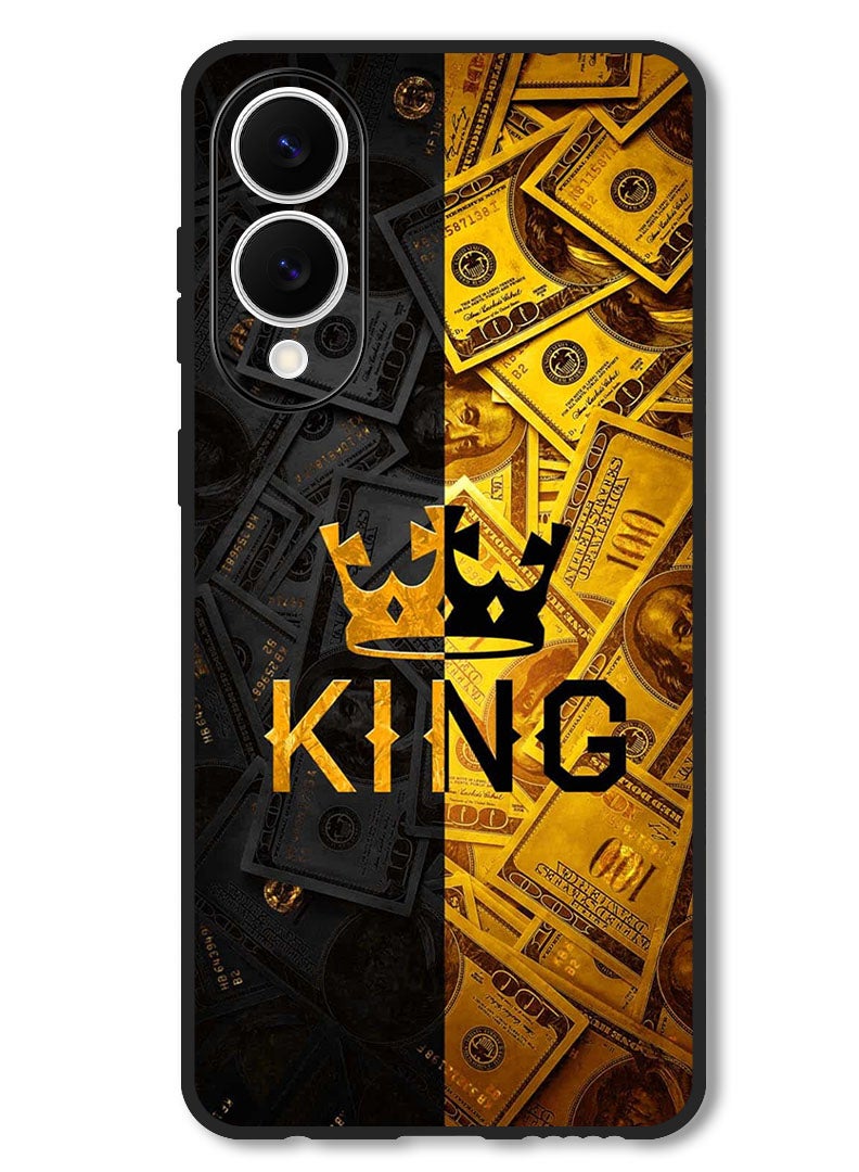 Theodor Case Compatible with Samsung Galaxy S25 Edge 6.7 Inch Protection Shockproof Bumper Cover King Gold - Image 1