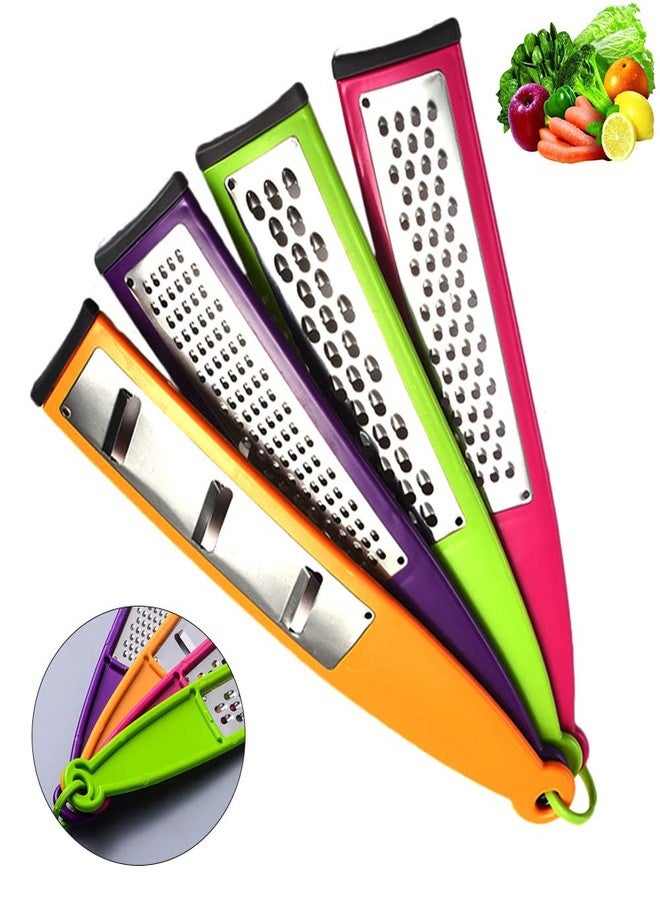 SEIWEI 4PCS Multi-Purpose Vegetable Slicer Set Stainless Steel Cheese Grater & Vegetable Chopper for Vegetables Fruits Hand-held Shredder Cutter Grater Slicer Kitchen Tool - Image 2