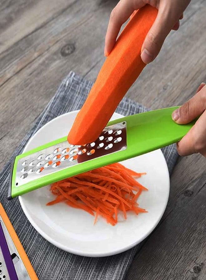 SEIWEI 4PCS Multi-Purpose Vegetable Slicer Set Stainless Steel Cheese Grater & Vegetable Chopper for Vegetables Fruits Hand-held Shredder Cutter Grater Slicer Kitchen Tool - Image 5