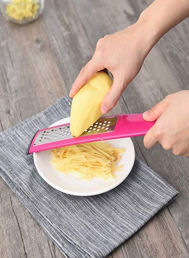 SEIWEI 4PCS Multi-Purpose Vegetable Slicer Set Stainless Steel Cheese Grater & Vegetable Chopper for Vegetables Fruits Hand-held Shredder Cutter Grater Slicer Kitchen Tool - Image 4