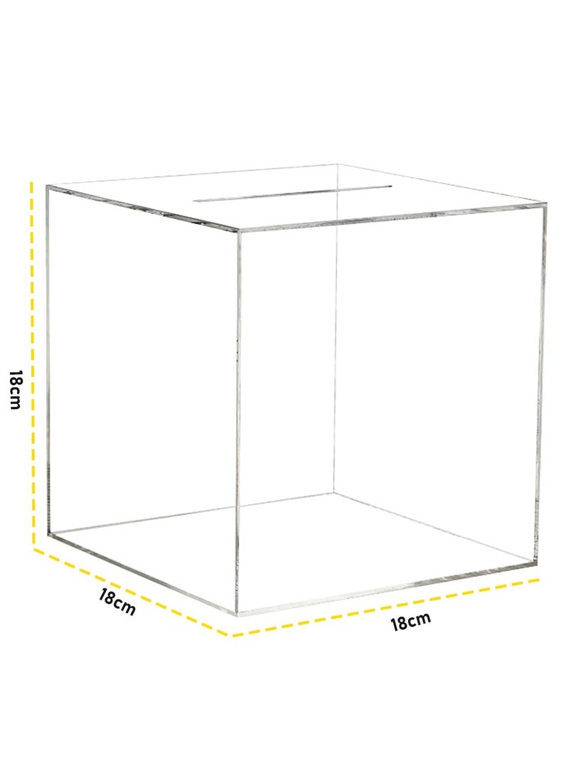 VITION حصالة للكبار والأطفال، حصالة أكريليك للأولاد والبنات لتوفير المال والنقود، يجب كسرها لفتحها (أموال شهر العسل، 18 × 18 سم) - Image 5
