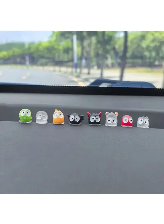 Glow In The Dark Green Zombie Car Dashboard Decorative Coal Balls 5pcs With Traceless Stickers - Image 1