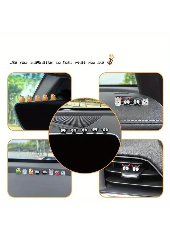 Glow In The Dark Green Zombie Car Dashboard Decorative Coal Balls 5pcs With Traceless Stickers - Image 2