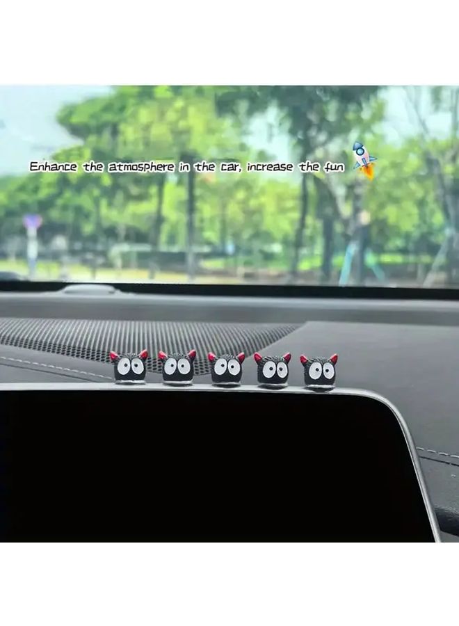 Glow In The Dark Green Zombie Car Dashboard Decorative Coal Balls 5pcs With Traceless Stickers - Image 5