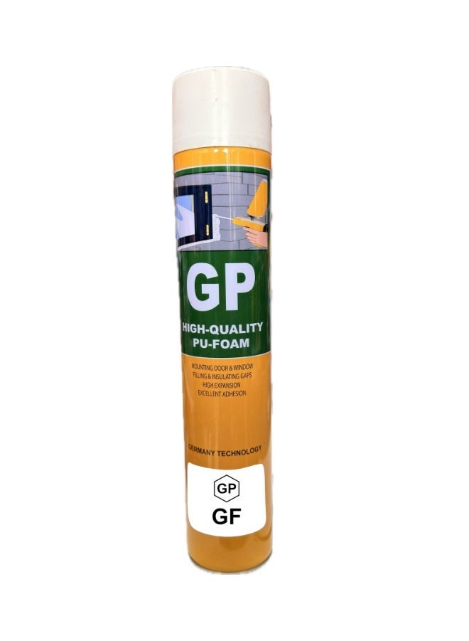 GP Industries PU Foam Spray 750ml | Multi-Purpose Expanding Polyurethane Foam Sealant | Fills, Insulates & Seals Gaps, Cracks, Doors & Windows - Image 1