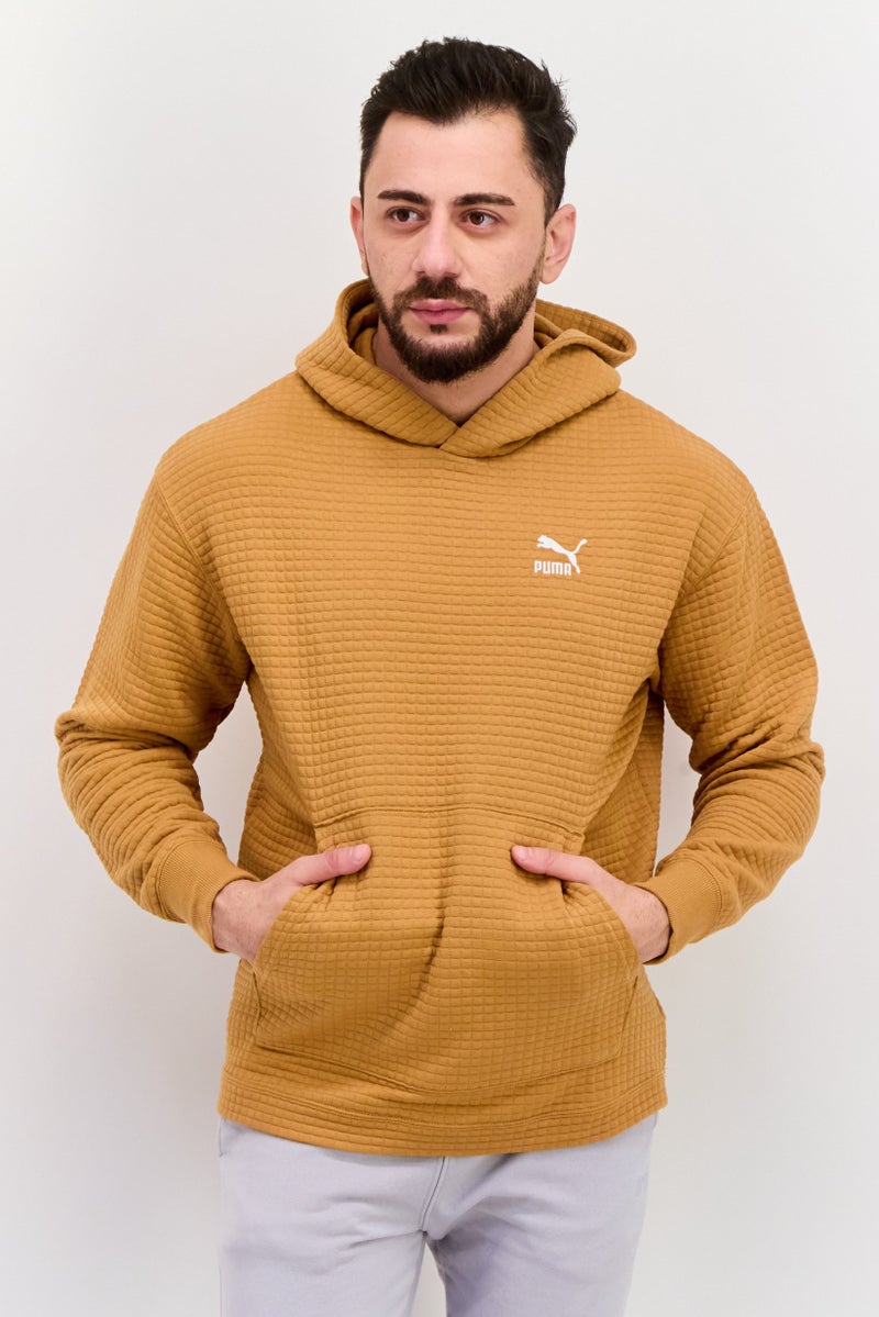 PUMA Men Relaxed Fit Long Sleeves Outdoor Hoodie, Tan  - Image 1