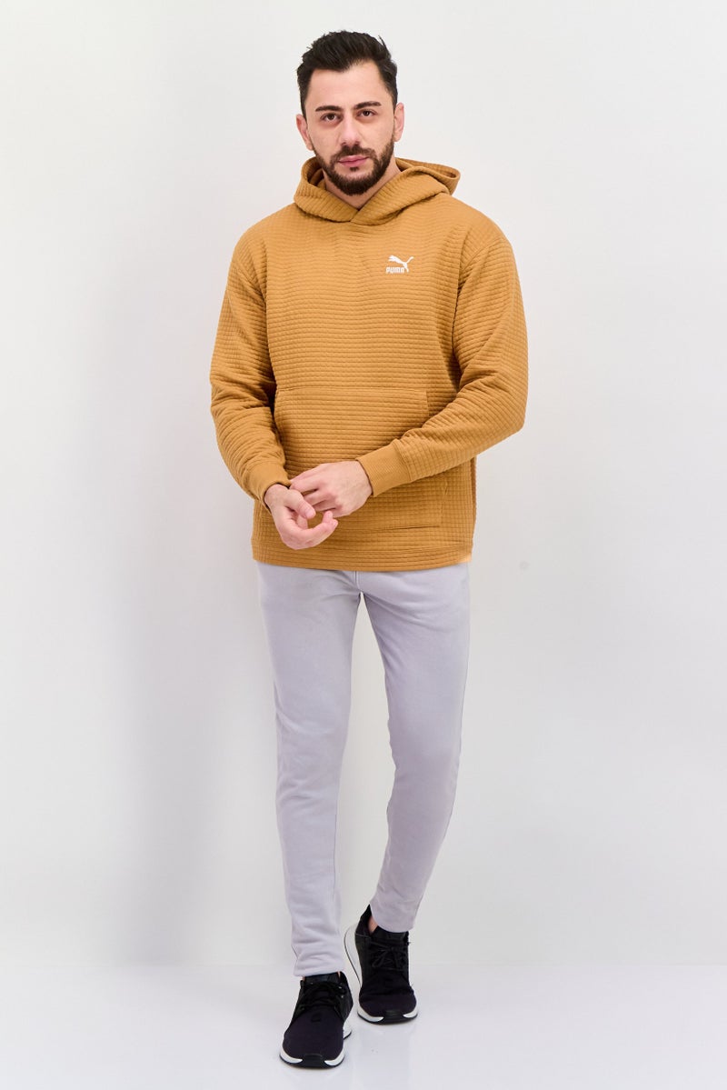 PUMA هودي خارجي بأكمام طويلة للرجال بتصميم مريح، تان - Image 4