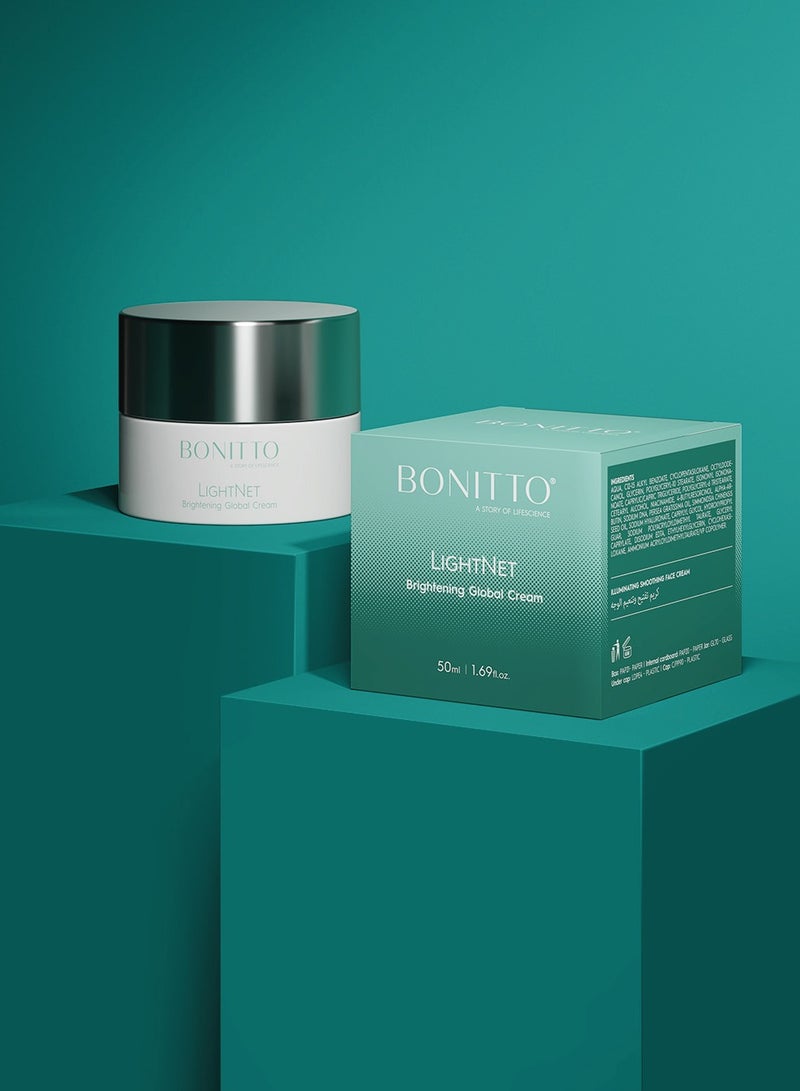 ®بونیتو كريم لايت نت لتفتيح الوجه لعلاج البقع الداكنة وفرط التصبغ وإصلاح البشرة، مع حمض البيروديوكسيكوليك، والنياسيناميد، وألفا أربوتين، لتعزيز إشراقة البشرة، وتوحيد لونها، وتركيبة مرطبة | ٥٠ مل - Image 4