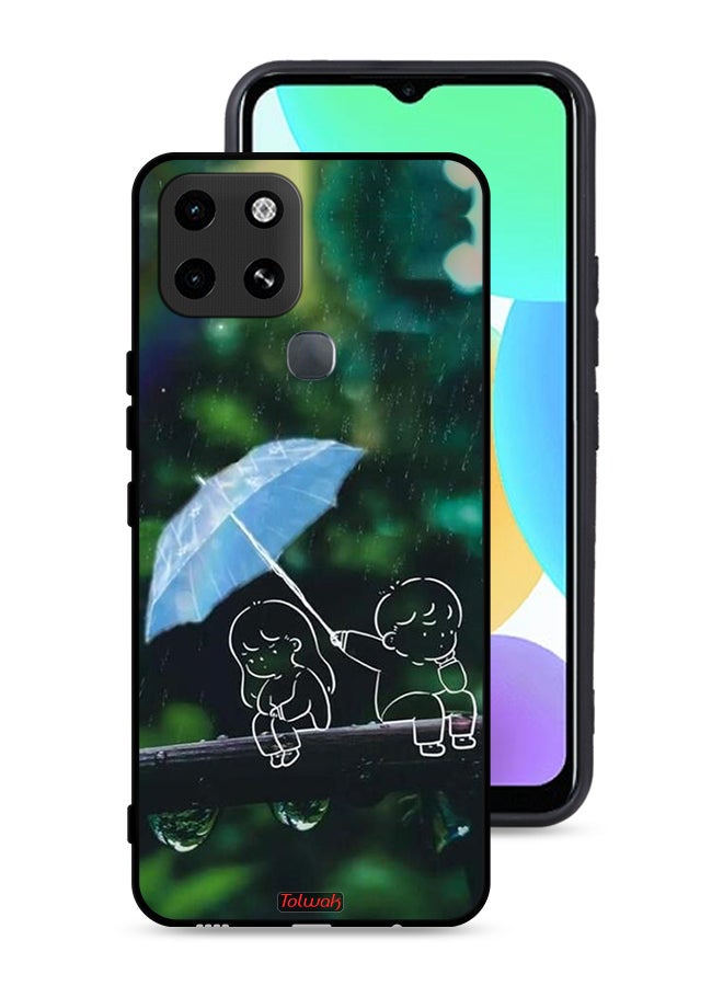 Tolwak Infinix Smart 6 Protective Case Cover Couple Abstract Art - Image 1