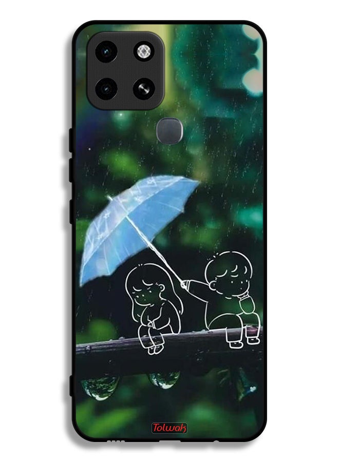 Tolwak Infinix Smart 6 Protective Case Cover Couple Abstract Art - Image 2