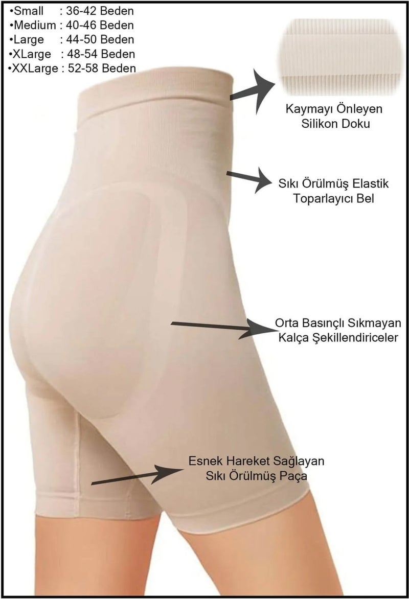 Fiolin Women's 2 Size Slimming Seamless Tightening Shorts Corset - Image 1
