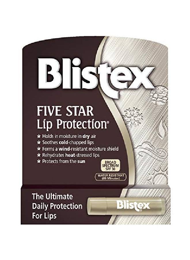 Blistex - Five Star Lip Protection Lip Protectant/Sunscreen Spf 30 0.15 Oz Buy Packs And Save (Pack Of 6) - Image 1