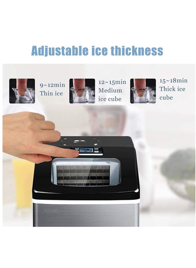 Generic - Household Ice Maker Machine for Countertop 55 lbs Ice Cube in 24H 9 Ice Cubes Ready in 12-20 Minutes - Image 1
