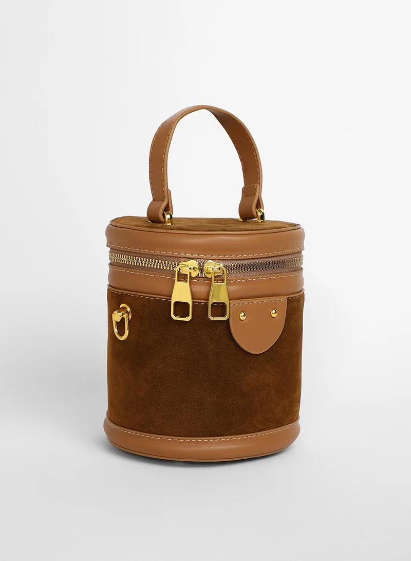 صوص هاوت Women's The Velvet Bucket Bag - Chocolate Brown