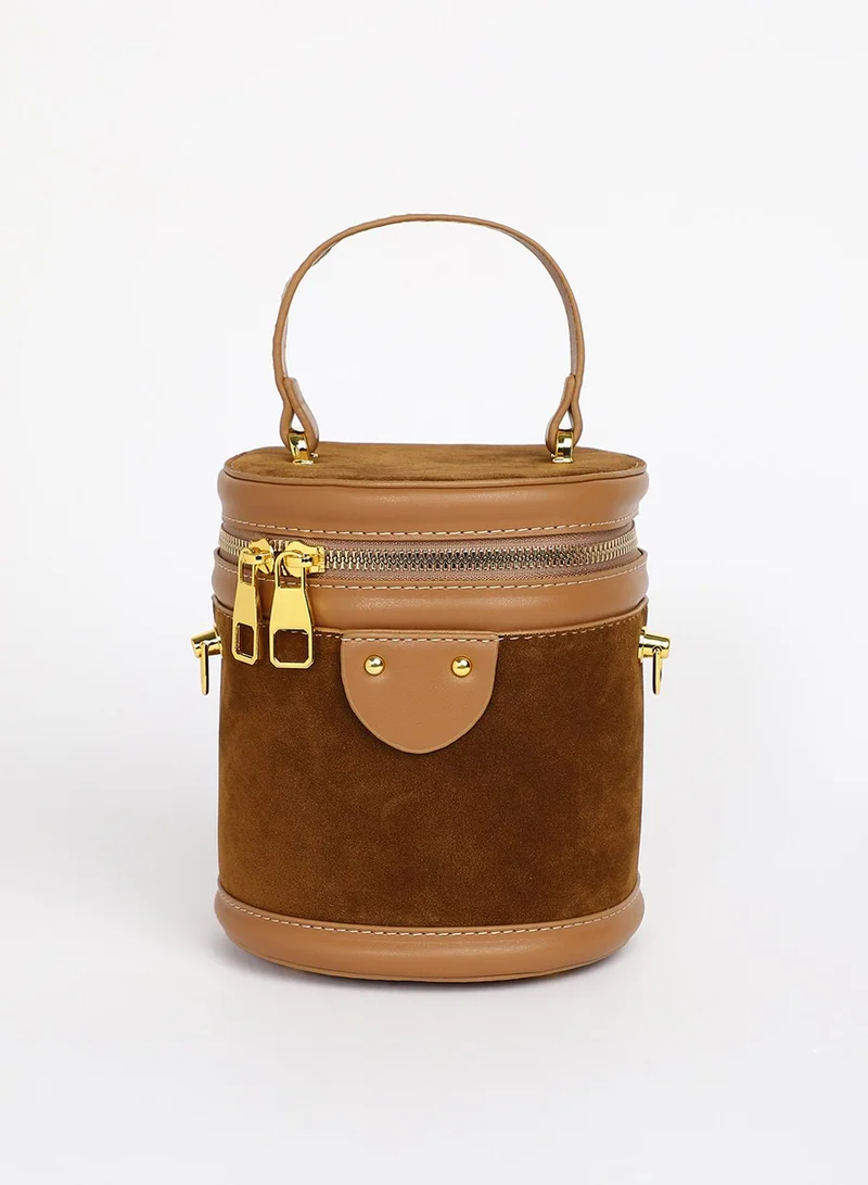 صوص هاوت Women's The Velvet Bucket Bag - Chocolate Brown
