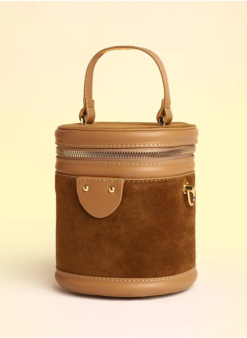 صوص هاوت Women's The Velvet Bucket Bag - Chocolate Brown