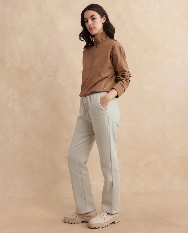 Rareism Women's Straight Fit Fleece Trackpants