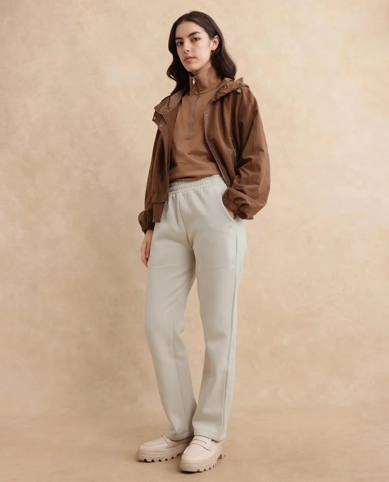 Rareism Women's Straight Fit Fleece Trackpants