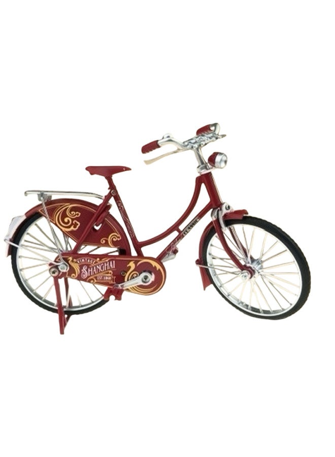Special 1:10 Alloy Bicycle Model Simulation Station Wagon Mini Stunt Car Ornaments Collection Toys-Color:No. 9 Erba Daban Women's Rose Red [e-commerce Box 20*6*14]