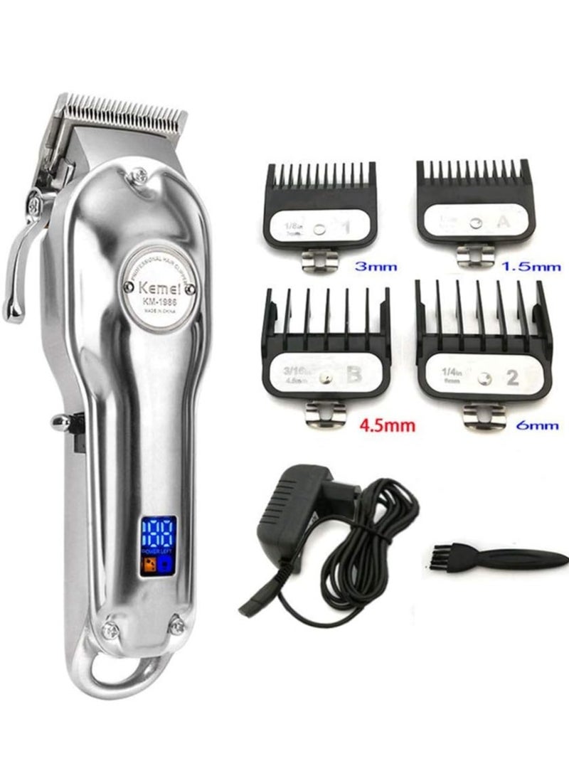 Kemed Hair Clipper for Men Professional Hair Trimmer Barbers Beard Trimmer Cordless Rechargeable Hair Cutting Grooming Kit with 6 Guide Comb T Blade Trimmer Haircut - Image 1