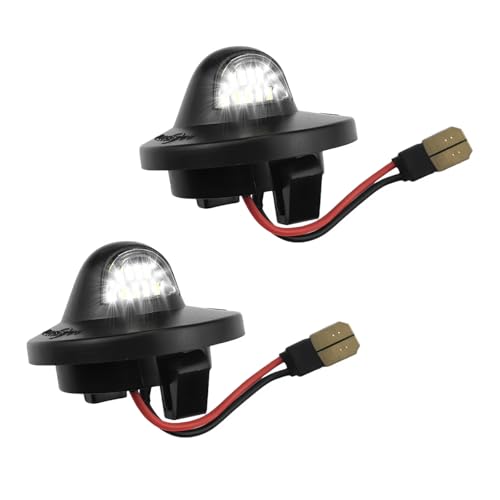 BWBWND 2 PCS Full LED License Plate Light Tag Lamp Assembly 6000K Vehicle Rear Plate Lamp Assembly Replacement Car Tag Light Compatible with Escalade Avalanche Silverado - Image 1