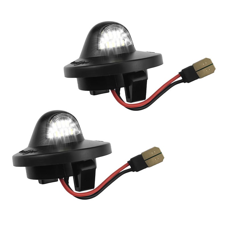 BWBWND 2 PCS Full LED License Plate Light Tag Lamp Assembly 6000K Vehicle Rear Plate Lamp Assembly Replacement Car Tag Light Compatible with Escalade Avalanche Silverado - Image 3