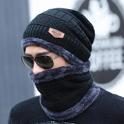 DS Enterprise Unisex Wool Cap (106_Black_Free Size) - Image 2