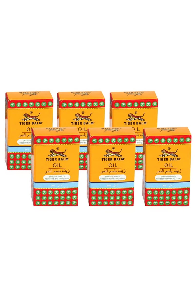 زيت لتخفيف الصداع واحتقان الأنف 3 مل (عبوة من 6 قطع) - Image 1