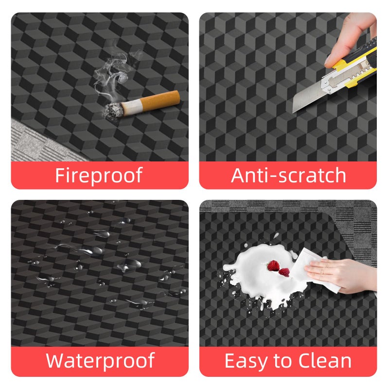 AiBOB Office Chair Mat for Carpet, 48"x36"Gaming Computer Desk Mat for Low Pile Carpet, Heavy Duty Floor Protector Mat for Rolling Chairs, Easy Glide Chair Mat for Home Office - Image 3