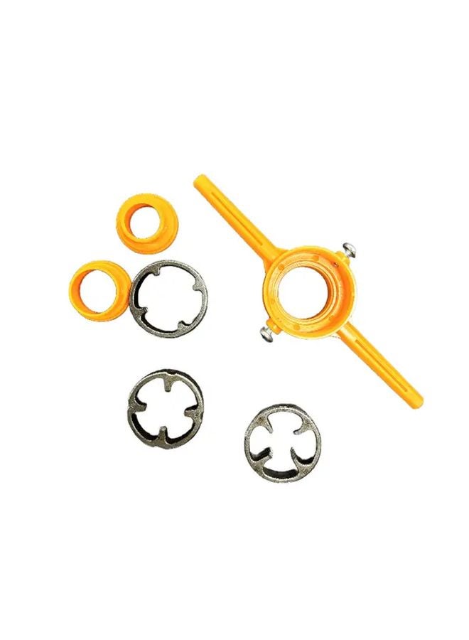 6 Pcs PVC Thread Making Tool Kit with 3 Dies for 1 2 3 4 and 1 Inch Water Supply Lines - Image 1