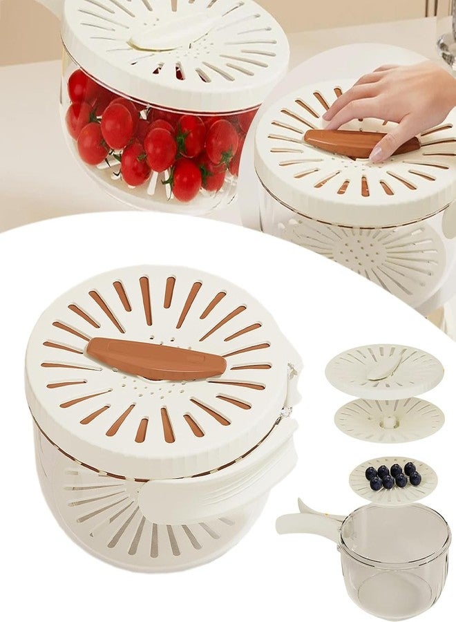 DEVANI IMPEX 2-in-1 Collapsible Drain Basket with Handle – Multipurpose Washing Bowl & Strainer for Fruits, Vegetables, and Pasta | Space-Saving Sink Colander – 1 Pcs, Multicolor - Image 1