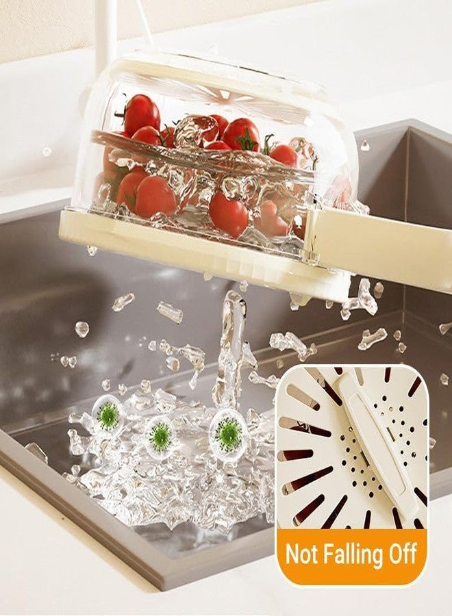 DEVANI IMPEX 2-in-1 Collapsible Drain Basket with Handle – Multipurpose Washing Bowl & Strainer for Fruits, Vegetables, and Pasta | Space-Saving Sink Colander – 1 Pcs, Multicolor - Image 3