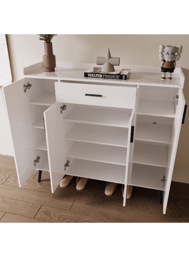 Home Box Marwell 22-Pair Sintered Stone Shoe Cabinet with 4 Doors and Drawer 35 x 110 x 120 cm  - Image 1