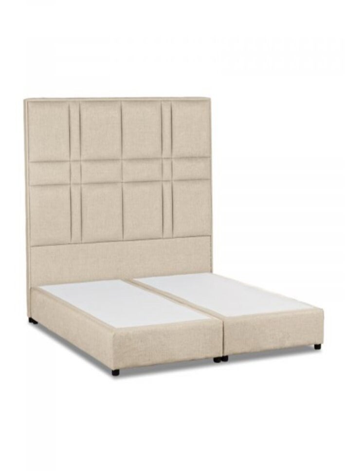 House One Narjis | Velvet Bed Frame - Ivory  - Image 1
