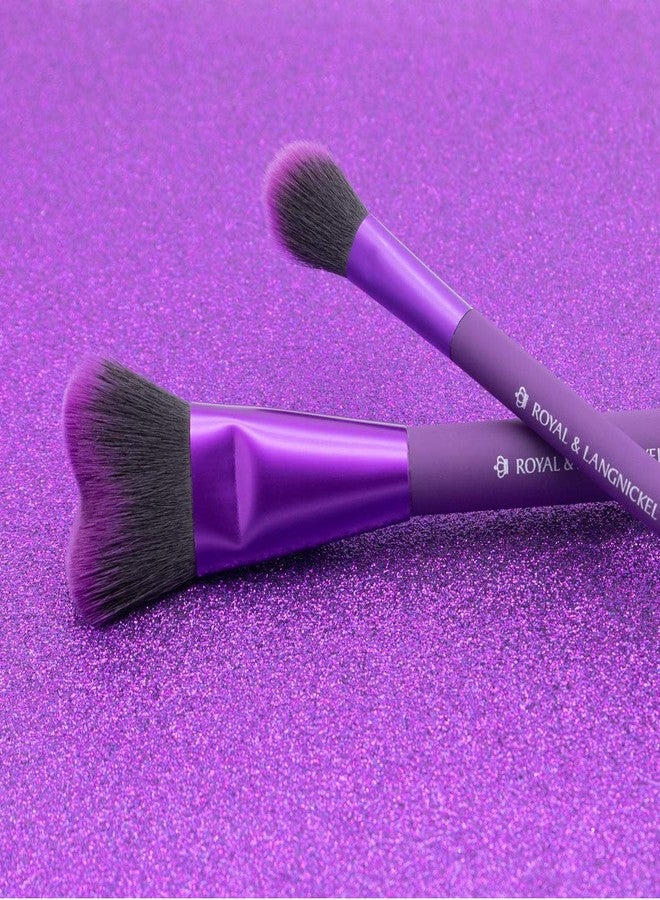 MODA Perfect Pairs Insta-Glow Kit - Travel Size Highlight & Contour Brush Duo - Vegan & Cruelty-Free Makeup Brush Set - Image 4