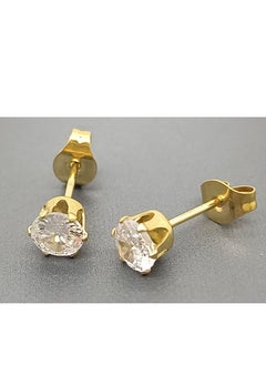 ماركة غير محددة أقراط مثبتة بالزركونيا قطر ٨ ملم للنساء.  - Image 3