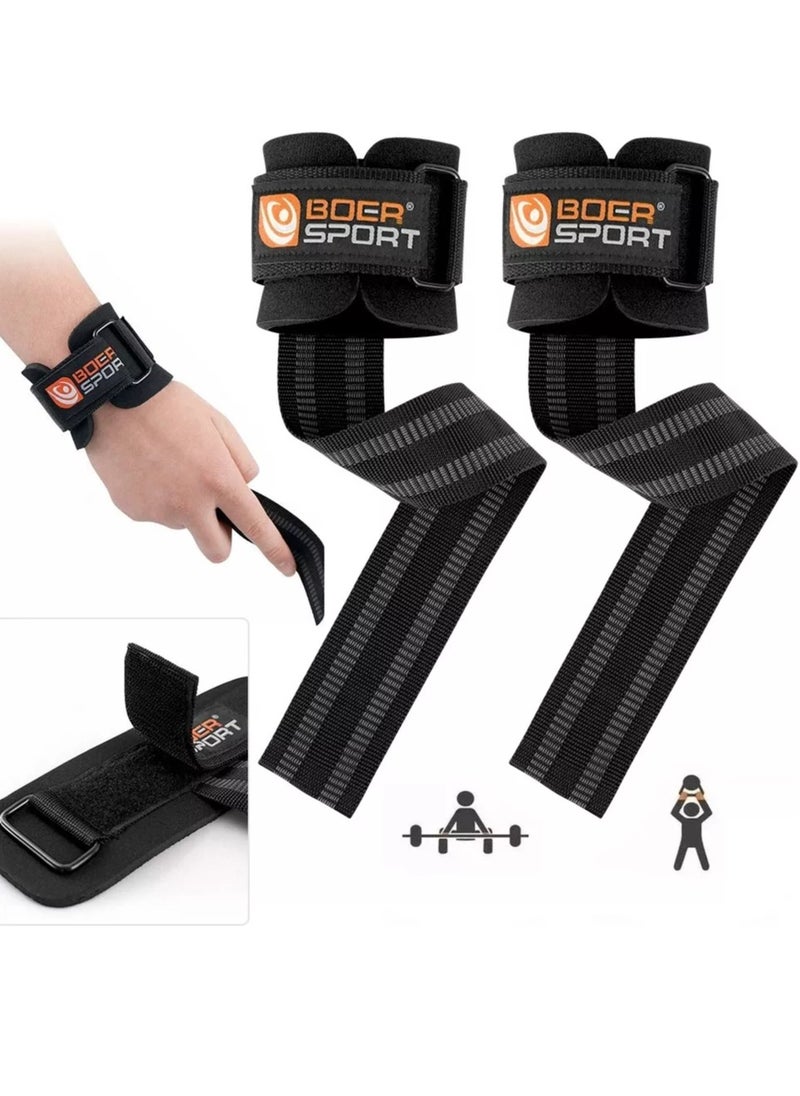 BOER Pair Straps Wristband Gym Crossfit Weights Support Strap  - Image 2