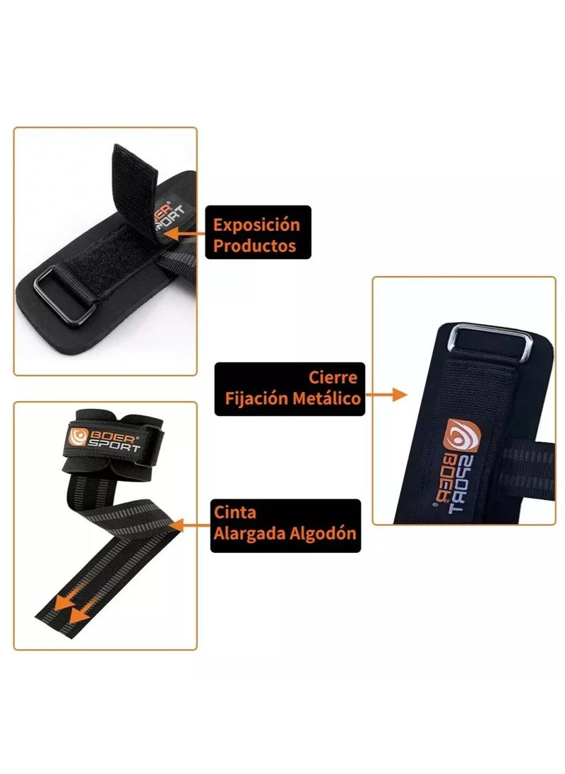 BOER Pair Straps Wristband Gym Crossfit Weights Support Strap  - Image 4