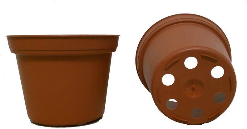 Seed Kingdom 200 New 3 Inch Plastic Nursery Pots Pots are 3 Inch Round at The Top and 225 Inch Deep Color Terracotta