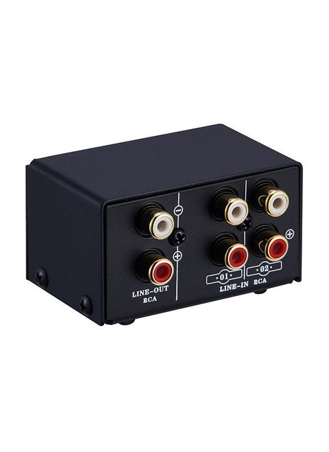 Audio Switcher Rca 2 In 1 Out / 1 In 2 Out A/B Switch Stereo Audio Splitter Box With No Distortion Rca Jack For Switching Between Computer Speakers And Headphones