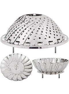 Mishrit Stainless Steel Steamer Insert, Steamer Insert, Cooking Vegetables, Fish, Chicken and Dumplings, Two Levels so You can Keep The Dishes Apart, Steamer Serving Bowl.  - Image 4
