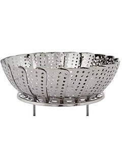 Mishrit Stainless Steel Steamer Insert, Steamer Insert, Cooking Vegetables, Fish, Chicken and Dumplings, Two Levels so You can Keep The Dishes Apart, Steamer Serving Bowl.  - Image 1