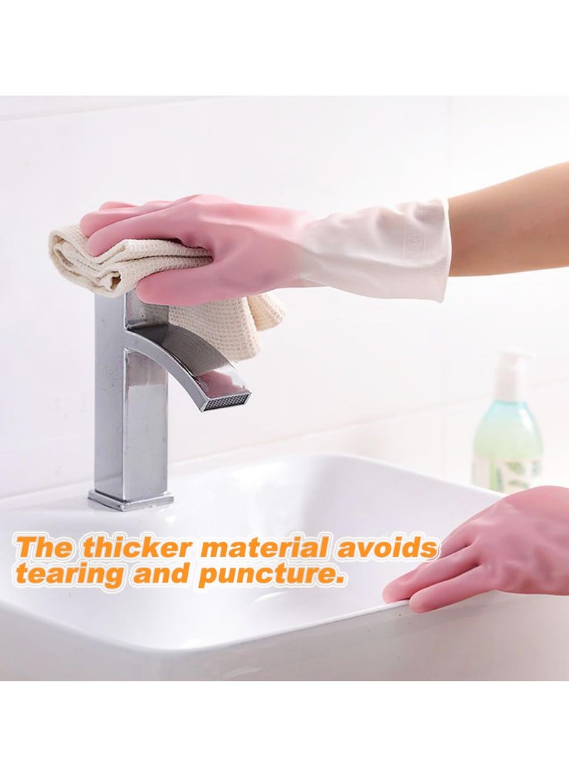 Multifunctional Kitchen Dishes Cleaning Waterproof Long Sleeved Skin Care Gloves Dishwashing Gloves Rubber Cleaning Gloves for Household Non Slip Household Cleaning Gloves - Image 3