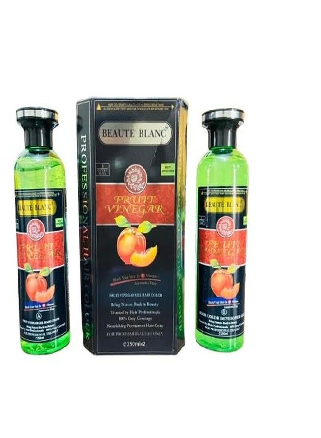 BEAUTE BLANC Fruit Vinegar Gel Hair Color For Men & Women, Organic & Natural Hair Color Dye for Black Hair (Black, 500ml) 250x2 - Image 1