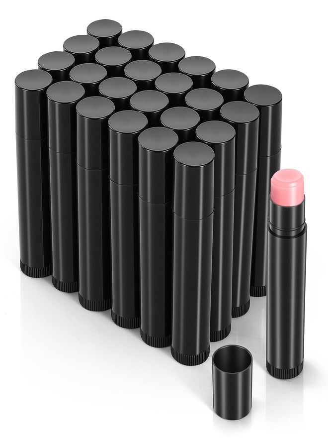 ONEYIM [24 Pcs] Black Empty Lip Balm Containers - Twist up Plastic Lip Gloss Balm Tubes for DIY Homemade Lipsticks, Chapsticks and Homemade Solid Perfume - Image 1