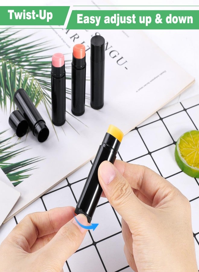 ONEYIM [24 Pcs] Black Empty Lip Balm Containers - Twist up Plastic Lip Gloss Balm Tubes for DIY Homemade Lipsticks, Chapsticks and Homemade Solid Perfume - Image 3
